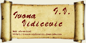 Ivona Vidičević vizit kartica